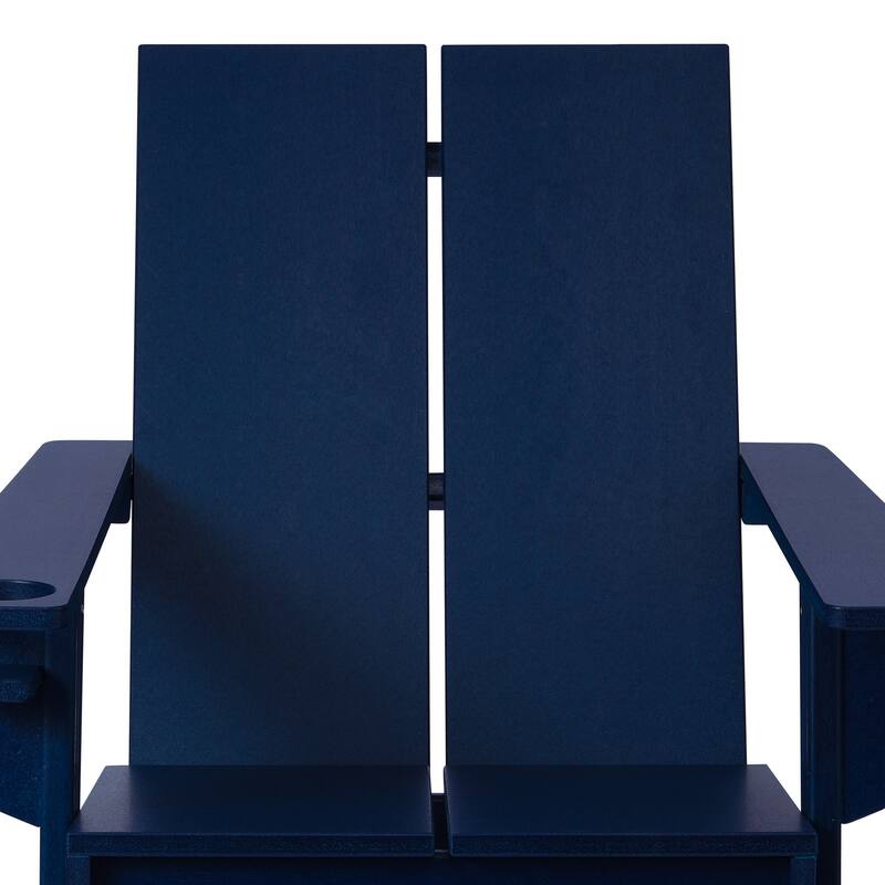 Coastin Modern Poly Adirondack Chair (Set of 2), Black