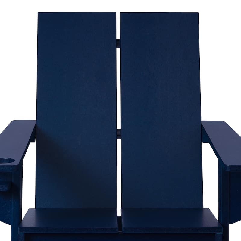 Coastin Modern Poly Adirondack Chair (Set of 4), Black