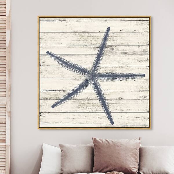 Oliver Gal Starfish Blue Nautical And Coastal Wall Art Framed Canvas Print Marine Life Blue White Overstock 31794549