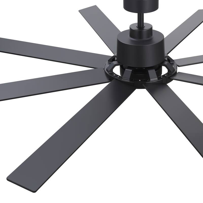 72 Inch 8-Blade Large Ceiling Fan with Dimmable LED Light and Remote