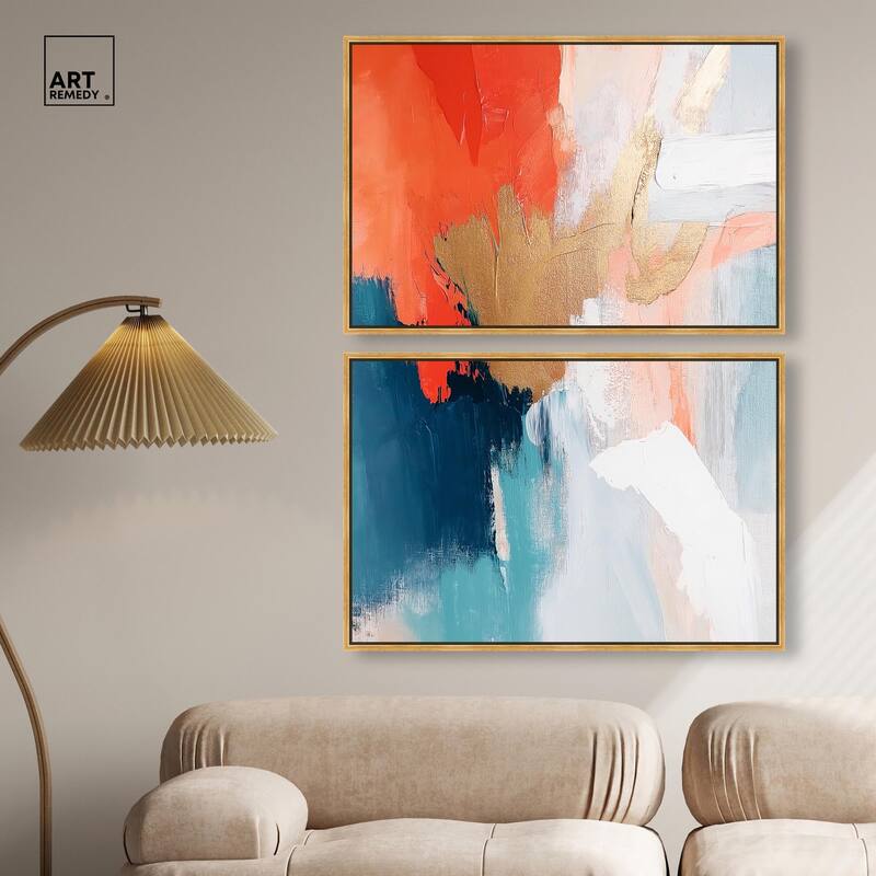 Orange Infusion I Canvas Set of 2 by Art Remedy