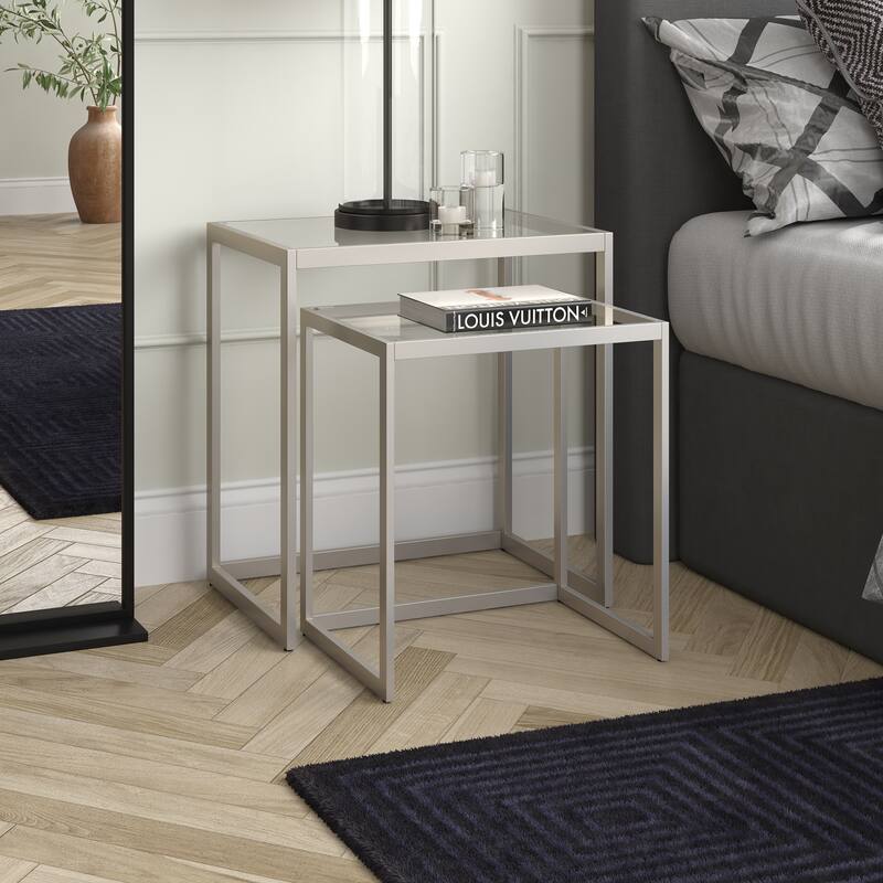 Rocco Rectangular Nested Side Table - 22" Wide