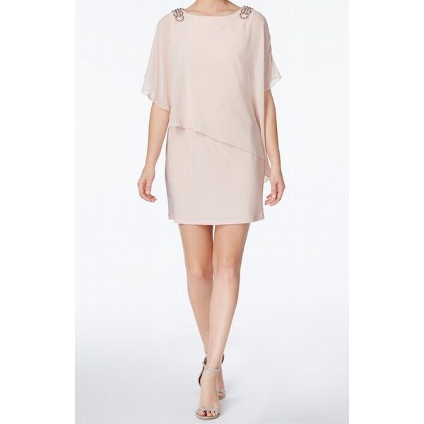 x by xscape capelet sheath dress