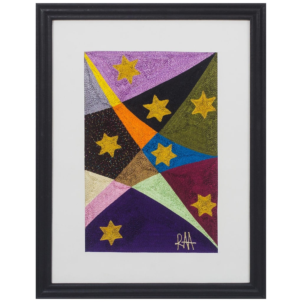 Novica Handmade Stars Of Life Silk Wall Art