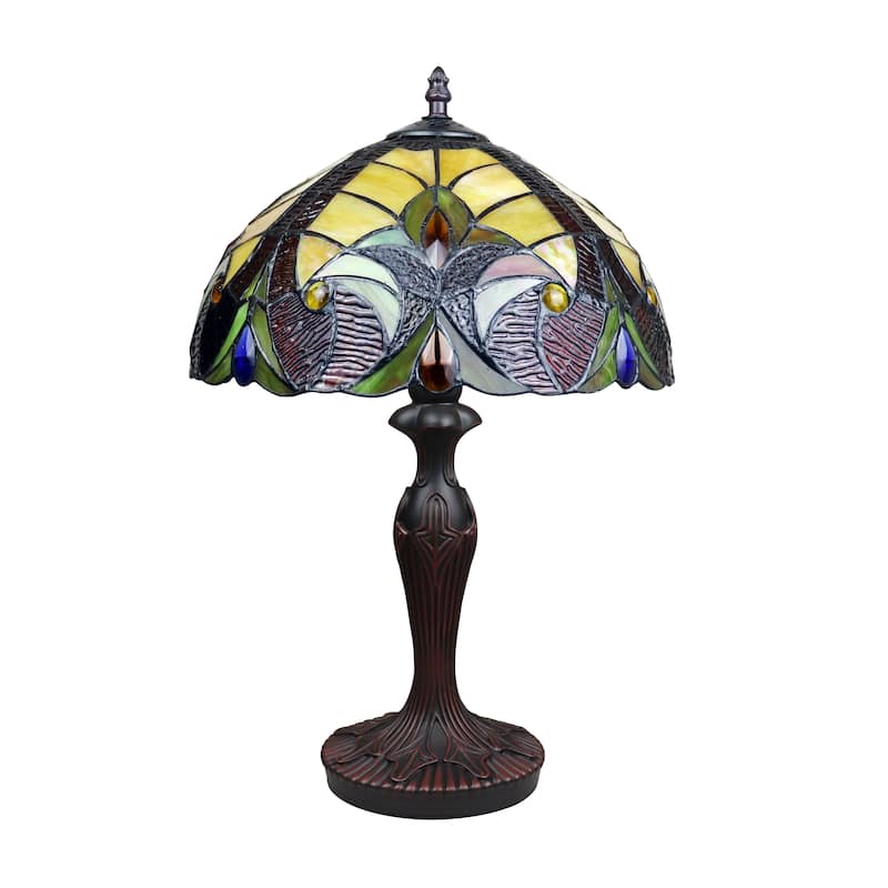 Tiffany Style Victorian Design 1-light Dark Bronze Table Lamp