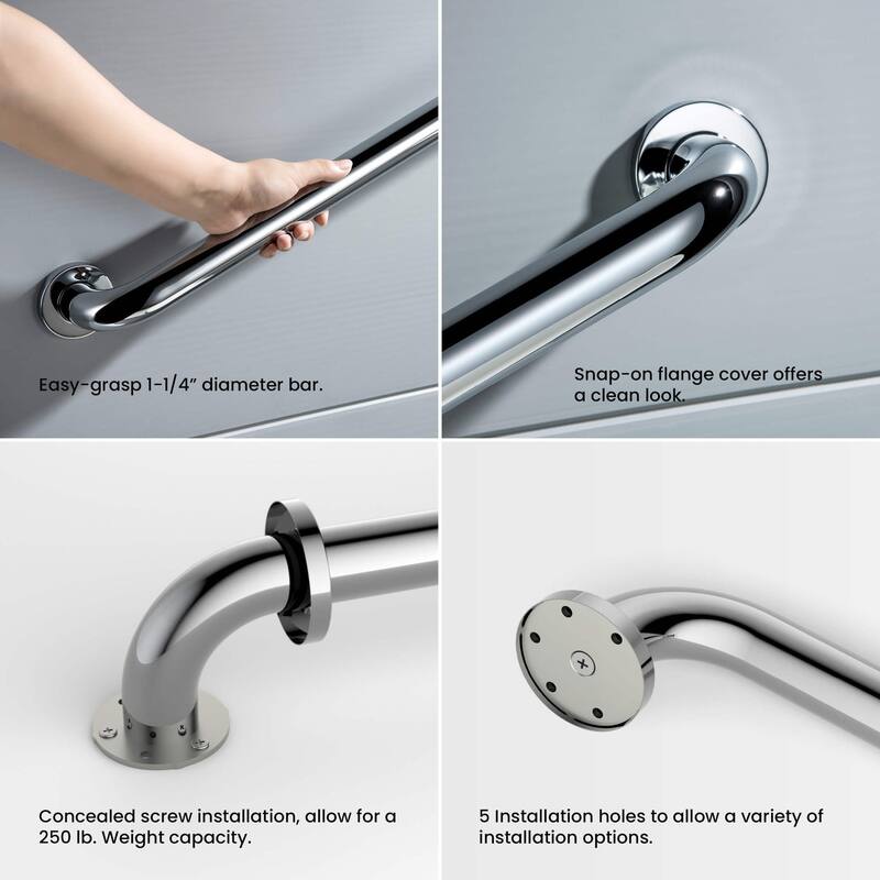 36-Inch Stainless Steel Bathroom Safety Grab Bar