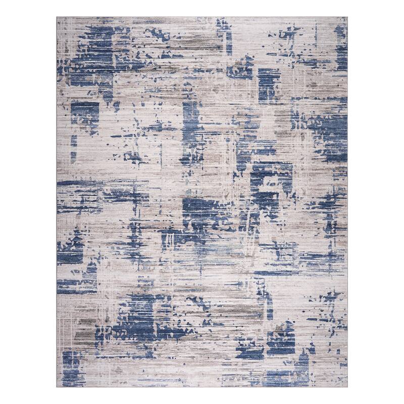 Licensed HGTV Everyday Chic Soft Flannel Zero Pile Printed Non-Slip Washable Indoor Area Rug