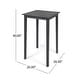 preview thumbnail 36 of 34, Polaris Outdoor 26" Square 3 Piece Wood and Wicker Bar Height Set by Christopher Knight Home