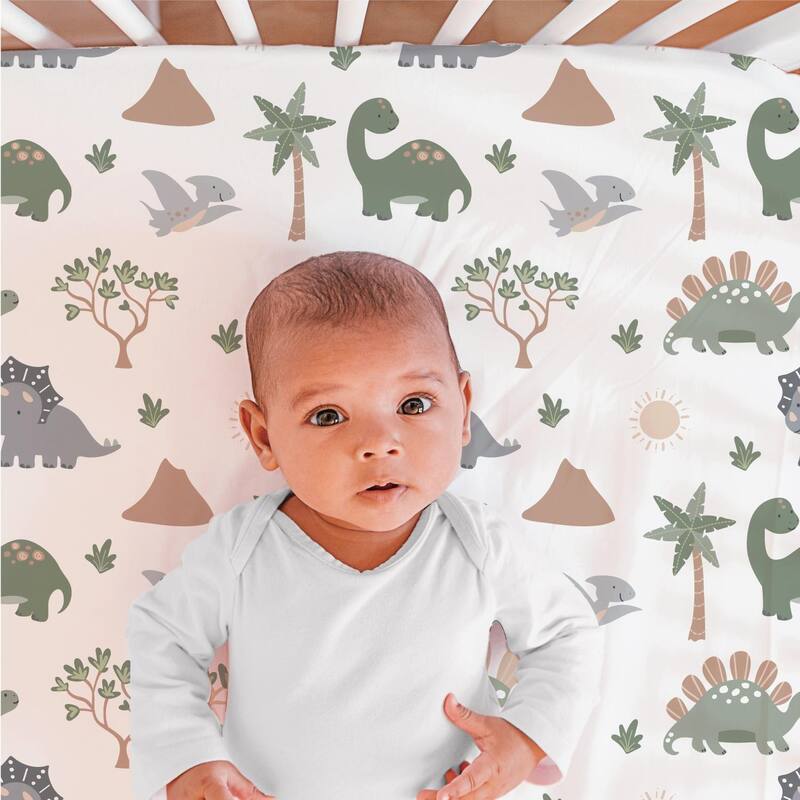 The Peanutshell Crib Bedding Set, Dinosaur Dreams, 3 Pieces