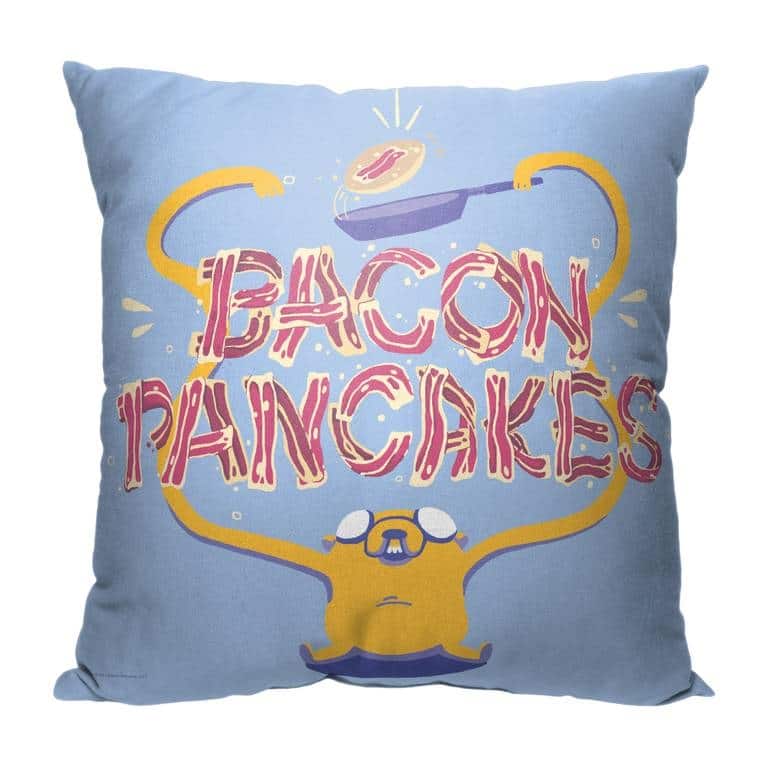 Warner Brothers Adventure Time Bacon Pancakes 18 Inch Throw Pillow