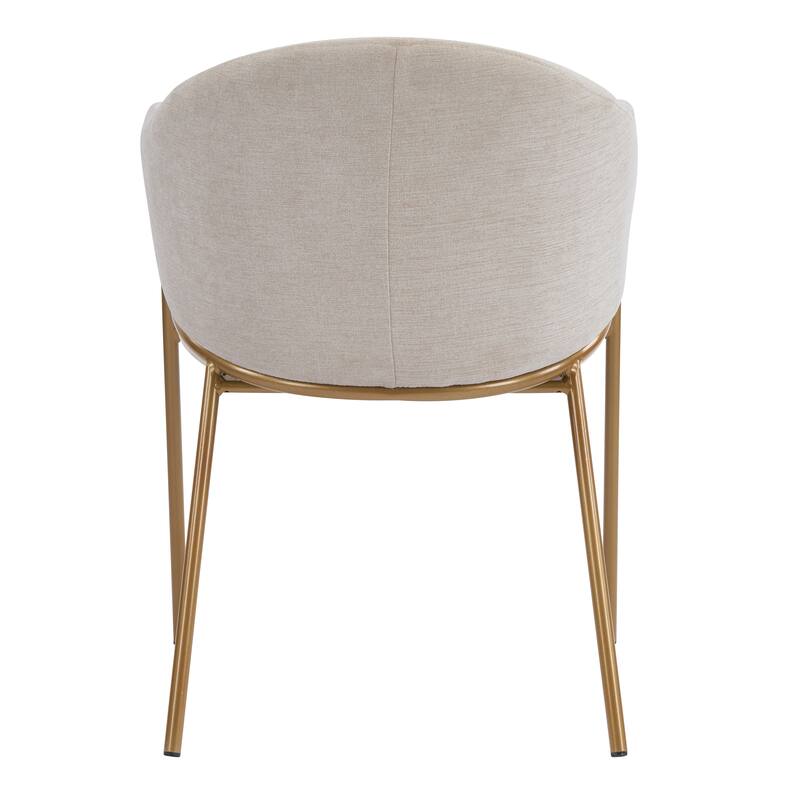 Christopher Knight Home - Victoria Velvet Upholstered Dining Chair Set with Gold Metal Frame