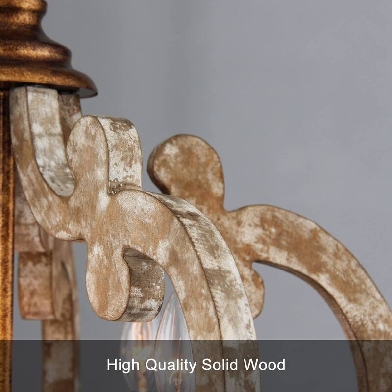 21 "W 5-Light Wooden Chandelier