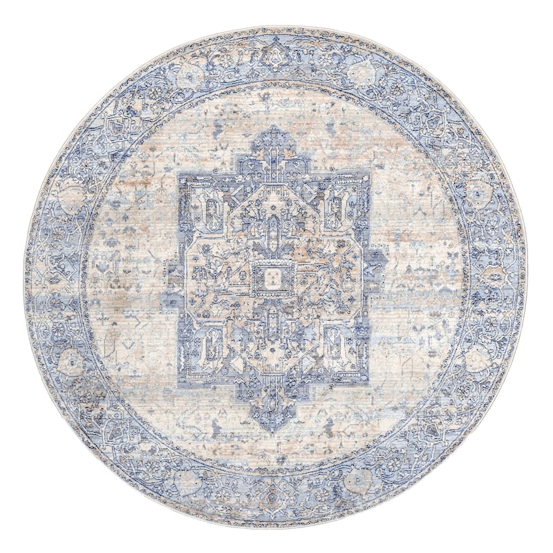 Nuloom Camila Faded Medallion Fringe Area Rug