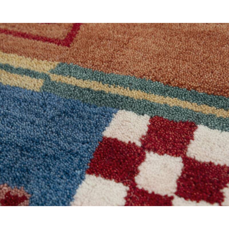 Alora Decor Nomad Multi-colored Geometric Hand-tufted Wool Rug