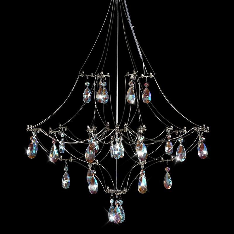 KAYLA Modern Crystal Chandelier - Luxury LED Pendant Ceiling Light - D580