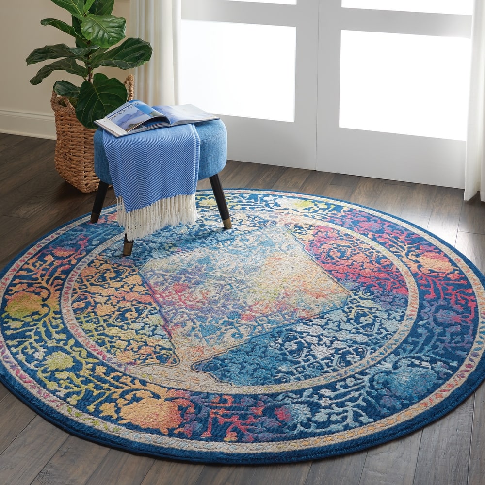 Nourison Global Vintage Medallion Boho Moroccan Area Rug
