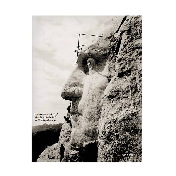 Print Collection 'Workmen on Face of George Washington' Canvas Art ...