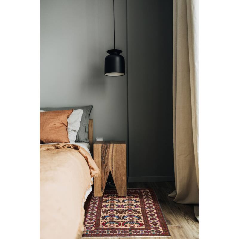 ECARPETGALLERY Hand-knotted Teimani Tan Wool Rug - 3'1 x 4'8