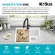 preview thumbnail 98 of 146, KRAUS Bellucci Workstation Topmount Drop-in Granite Kitchen Sink