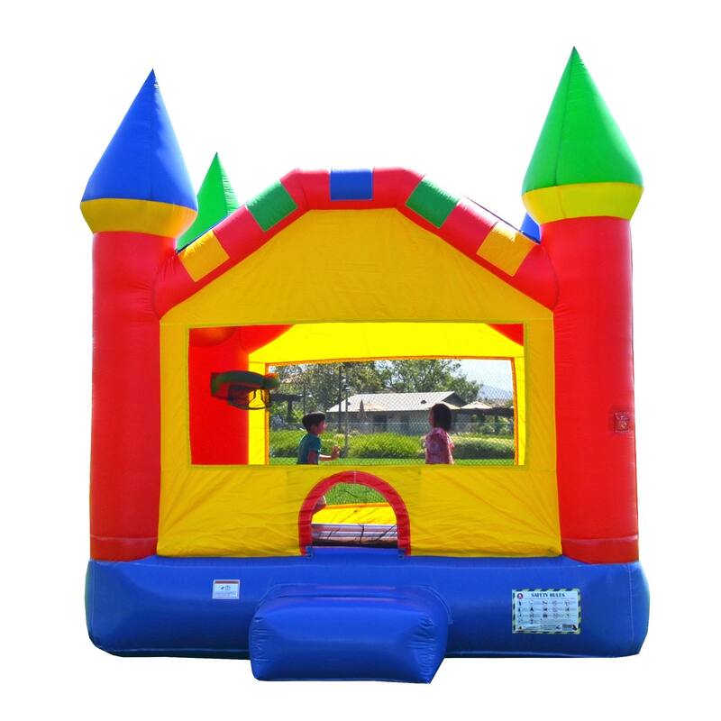 HeroKiddo Castle Commercial Grade Inflatable Bounce House with Air Blower,Lightweight, Heavy Duty, Kids Indoor Outdoor Fun