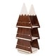 preview thumbnail 4 of 11, 360° Kids Revolving Bookshelf and Toy Storage, 4-Tier Solid Wood Christmas Tree Look Bookcase, Nursery Display Organizer Cabinet