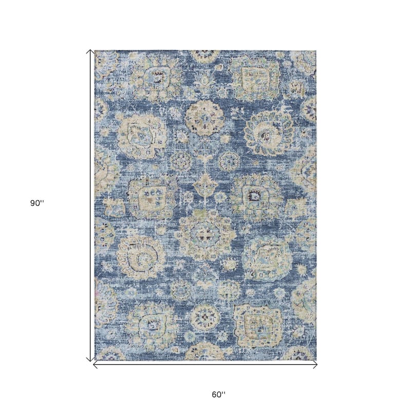 HomeRoots Floral Transitional Rectangle Outdoor Rug