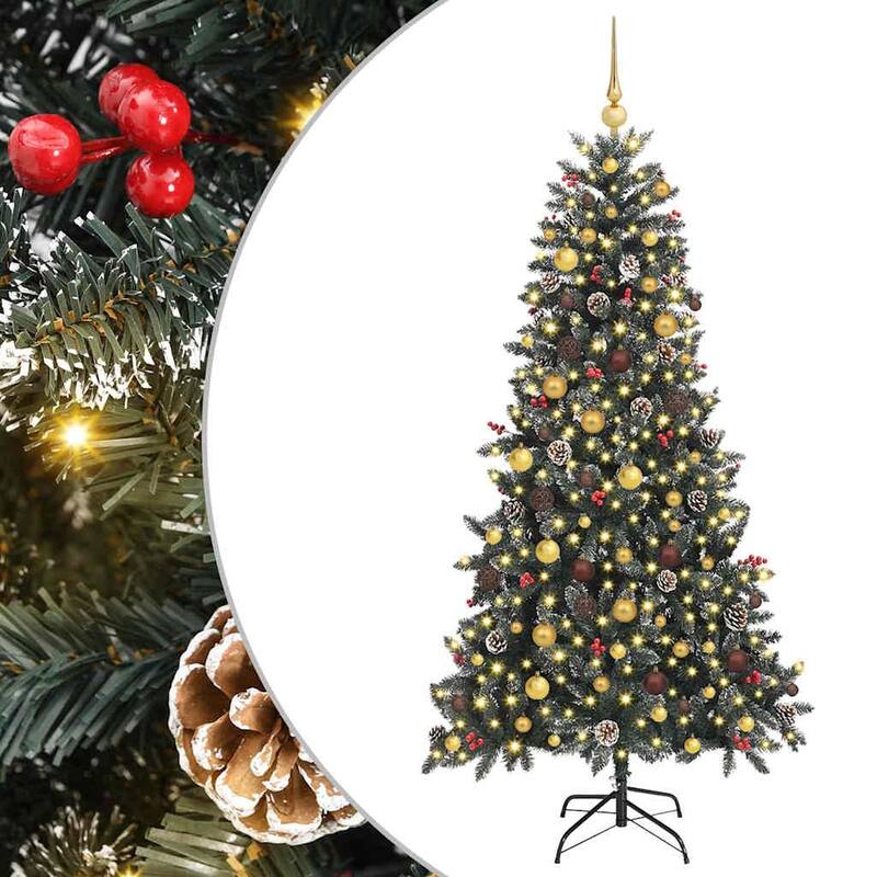vidaXL ArtificialChristmasTree with Stand Green 114 x 114 x 210 cm PVC - 82.7
