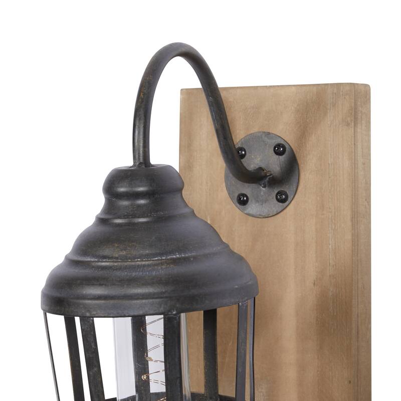Metal Wall Sconce - Black - Roche River Decor