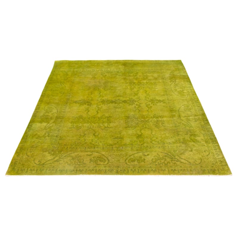 ECARPETGALLERY Hand-knotted Vibrance Lime Wool Rug - 7'10 x 9'10