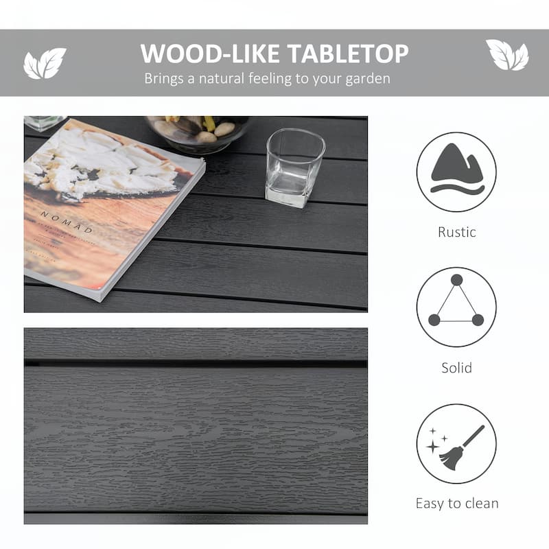 Outsunny Outdoor Dining Table for 4 Person,without chairs