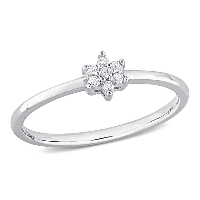 Miadora Diamond Accent Promise Ring in Sterling Silver