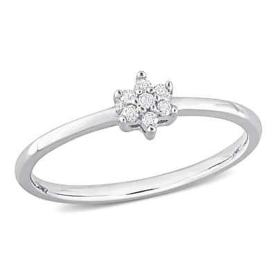 Miadora Diamond Accent Promise Ring in Sterling Silver