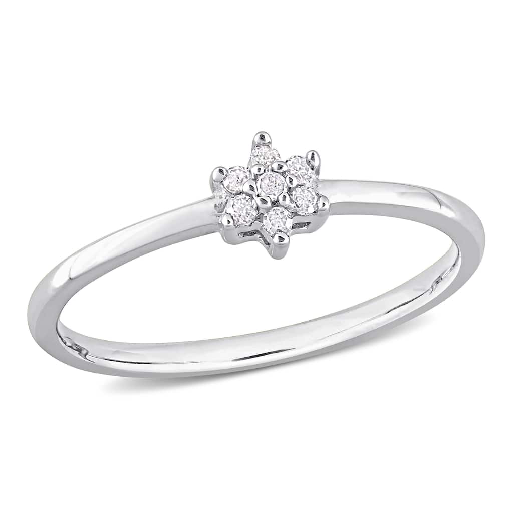 Miadora Diamond Accent Promise Ring in Sterling Silver