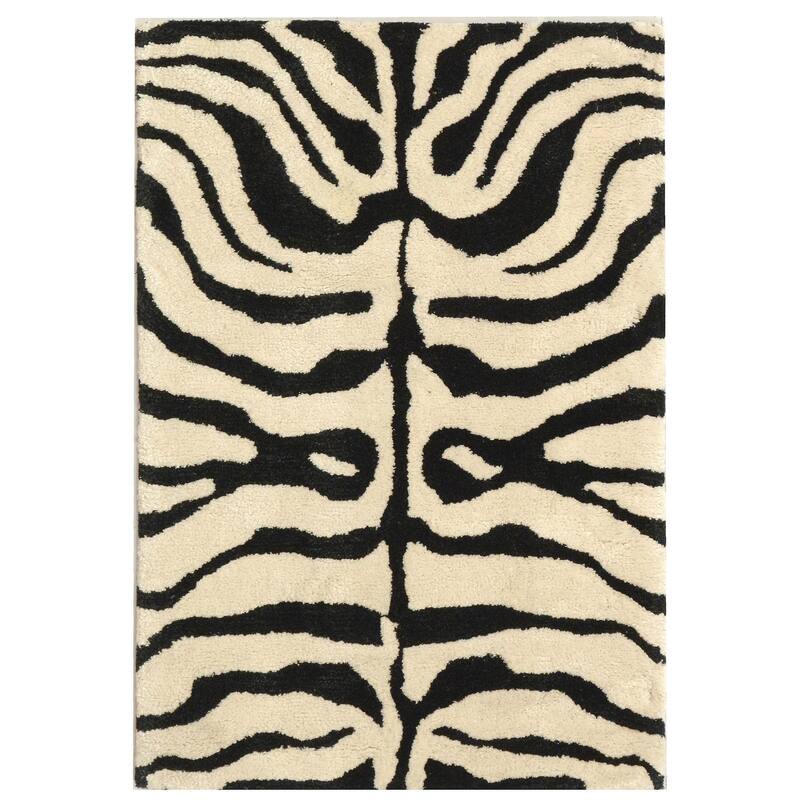 SAFAVIEH Handmade Soho Melie Zebra Pattern New Zealand Wool Area Rug