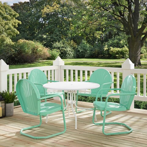 Griffith Aqua 5-piece Metal Outdoor Dining Set - N/A