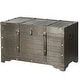 preview thumbnail 1 of 7, Brown Large Wooden Storage Trunk with Lockable Latch Black