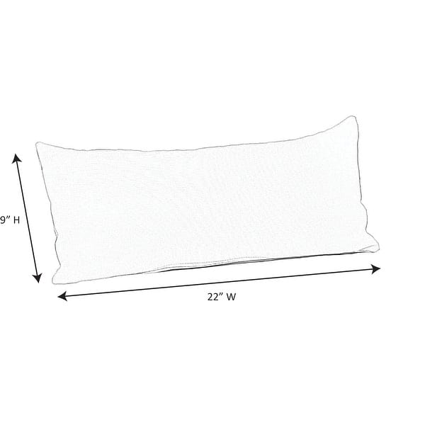Sunbrella 22 x 9 striped lumbar pillow