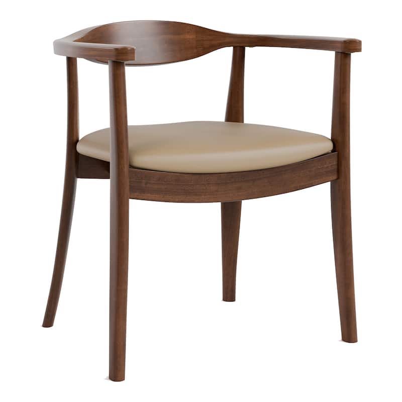 Furniture of America Abigail I Mid-Century Modern 7-Piece Rich Walnut Solid Wood Dining Set