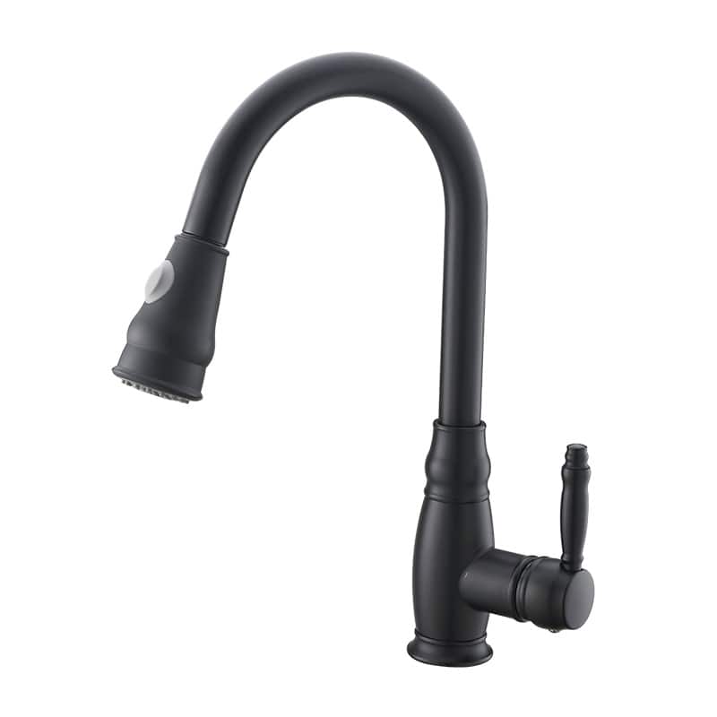 Commercial Kitchen Faucet with Pull out Sprayer, Single Handle Single Lever Kitchen Sink Faucet