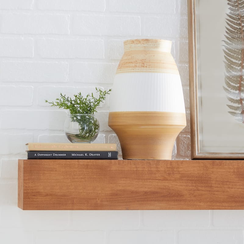 Brown Ceramic Handmade Decorative Vase with Terracotta Accents