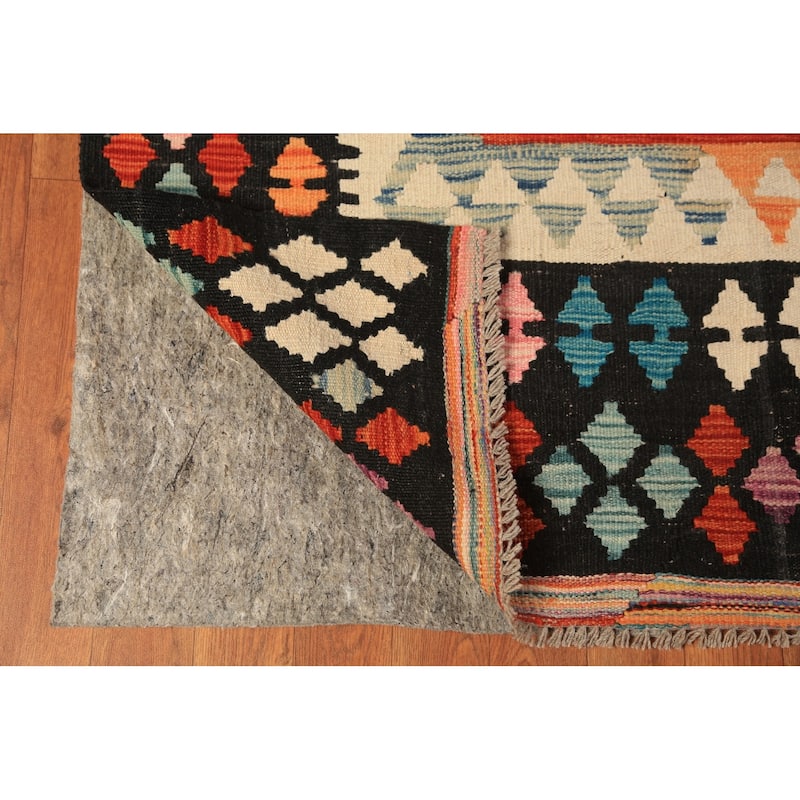 South Western Style Kilim Oriental Area Rug Hand-Woven Wool Carpet - 8'2"x 11'5"