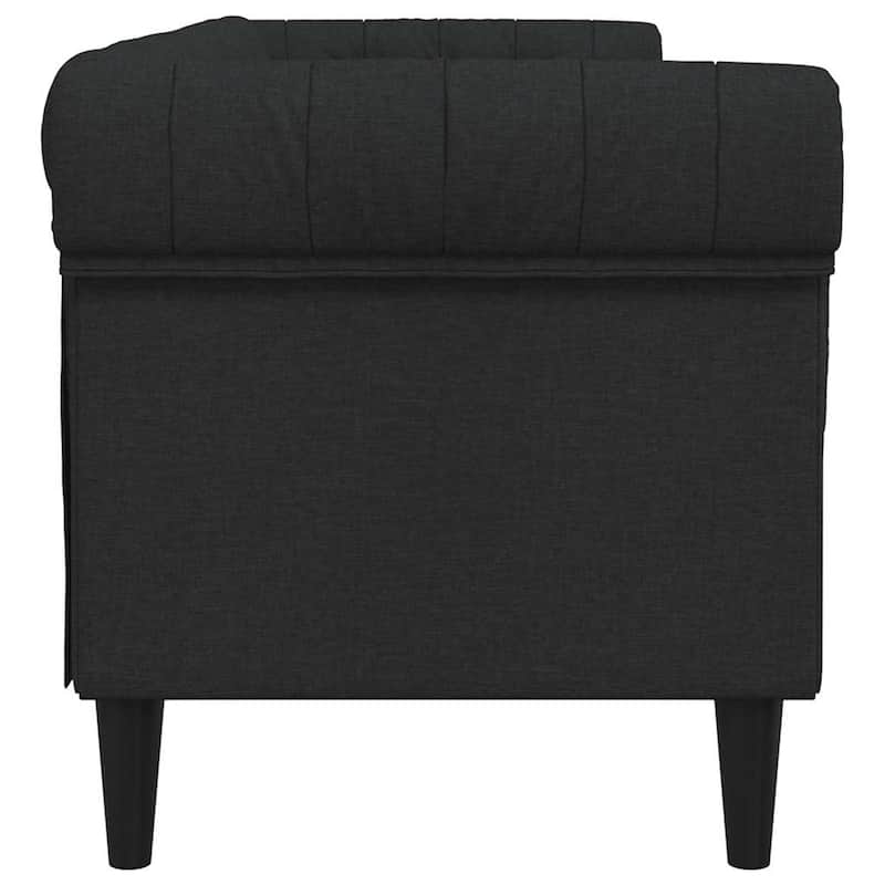 vidaXL Chesterfield Sofa Chair Upholstered Settee Living Room Furniture Fabric - 29.3 x 79.3 x 29.3 in