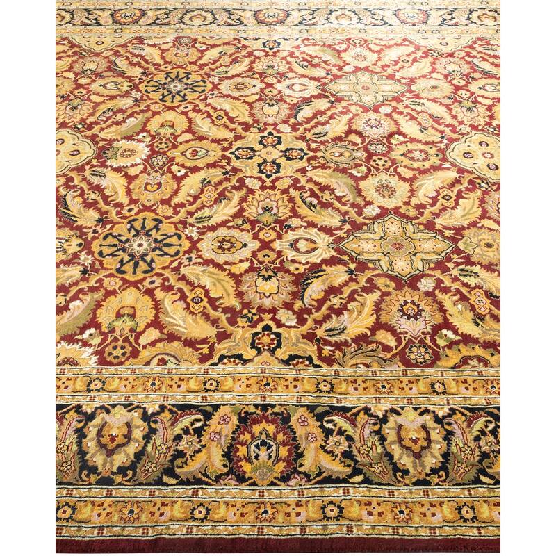 Overton Handknotted Wool Traditional Oriental Red Area Rug - 6' x 9'