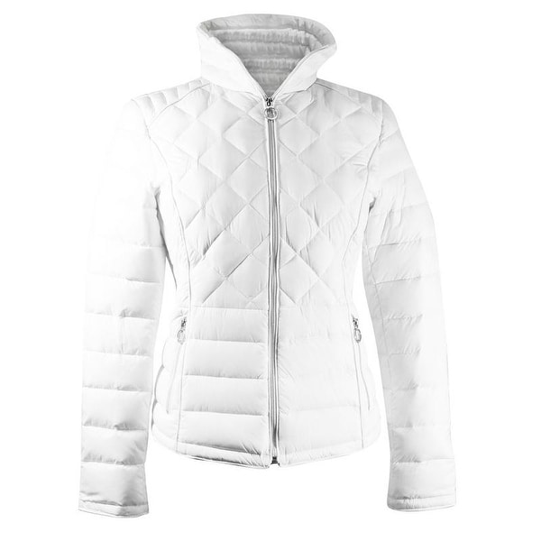 white mk coat
