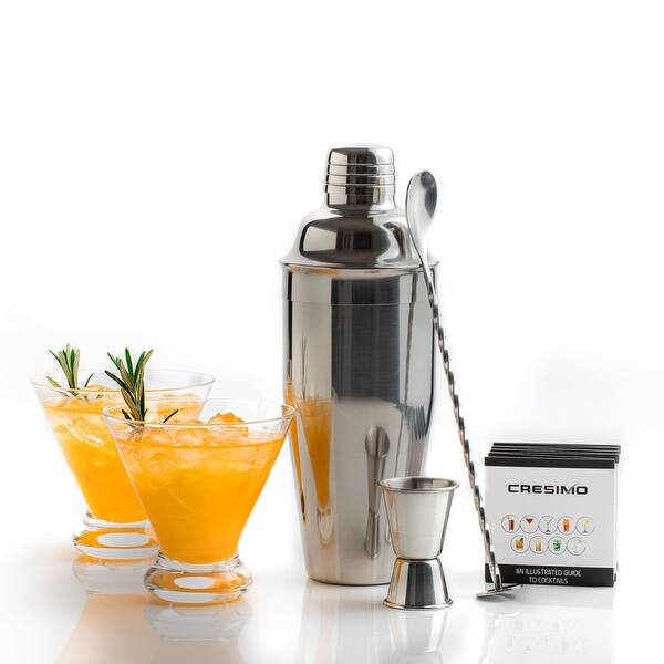 Cresimo 5pc Cocktail Shaker Set with Two Martini Glasses Bed Bath