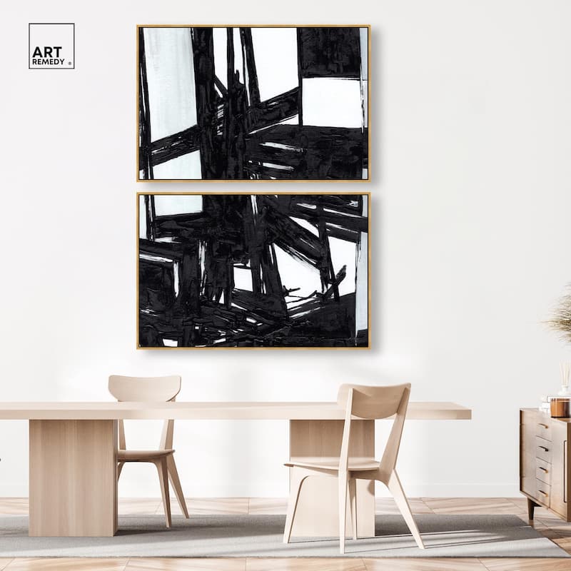 Monochrome Study Canvas Set of 2 by Art Remedy