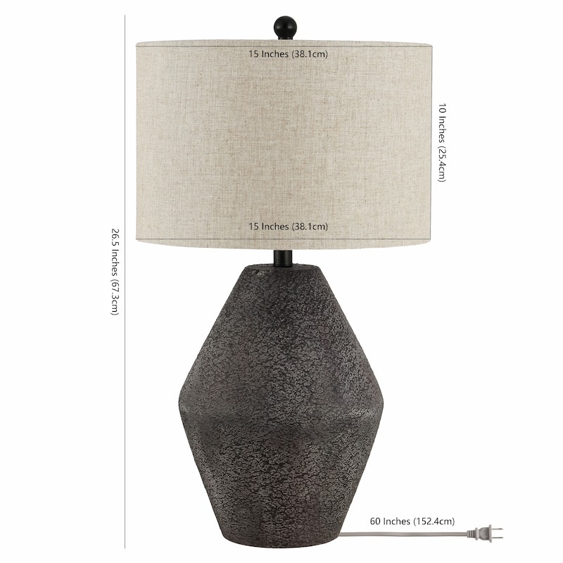 SAFAVIEH Lighting Fridbjorg Rustic 27-inch LED Table Lamp - 15" W x 15" L x 26.5" H - 15Wx15Dx27H