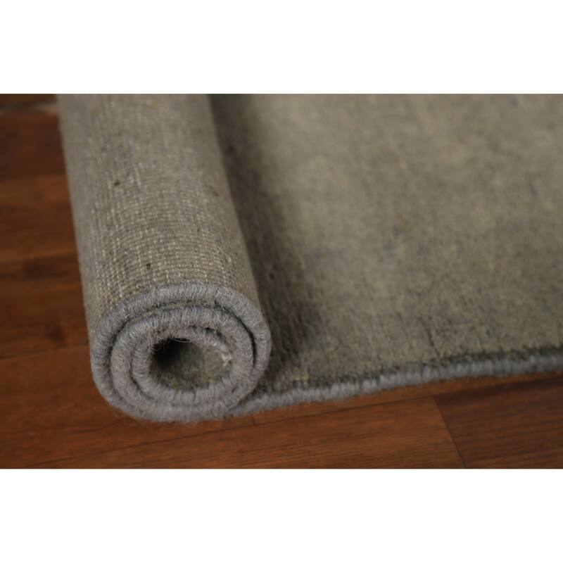 Modern Tribal Gabbeh Oriental Rug Handmade Green Wool Carpet - 2'9" x 4'0"