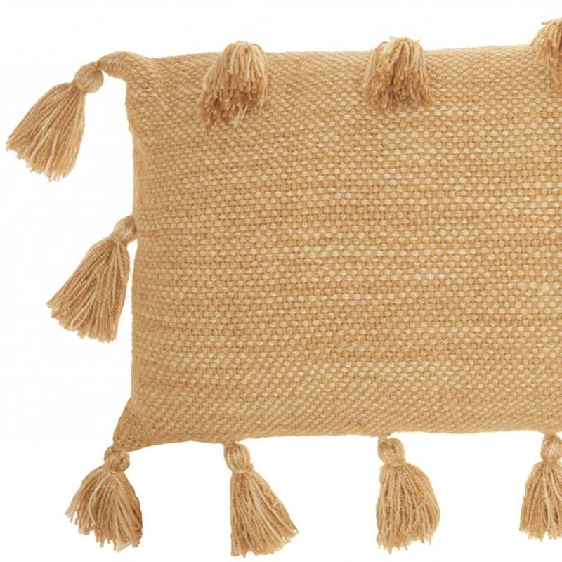 Off Tasseled Lumbar Pillow