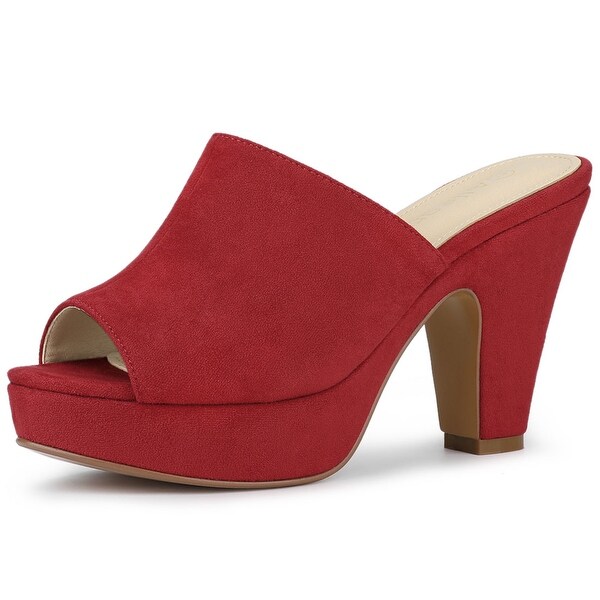 women's high heel slide sandals